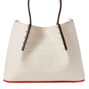 Authenticated Cabarock Handbag - Leather White Crocodile for Women